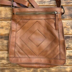 Lucky Brand Tan Leather Crossbody Bag